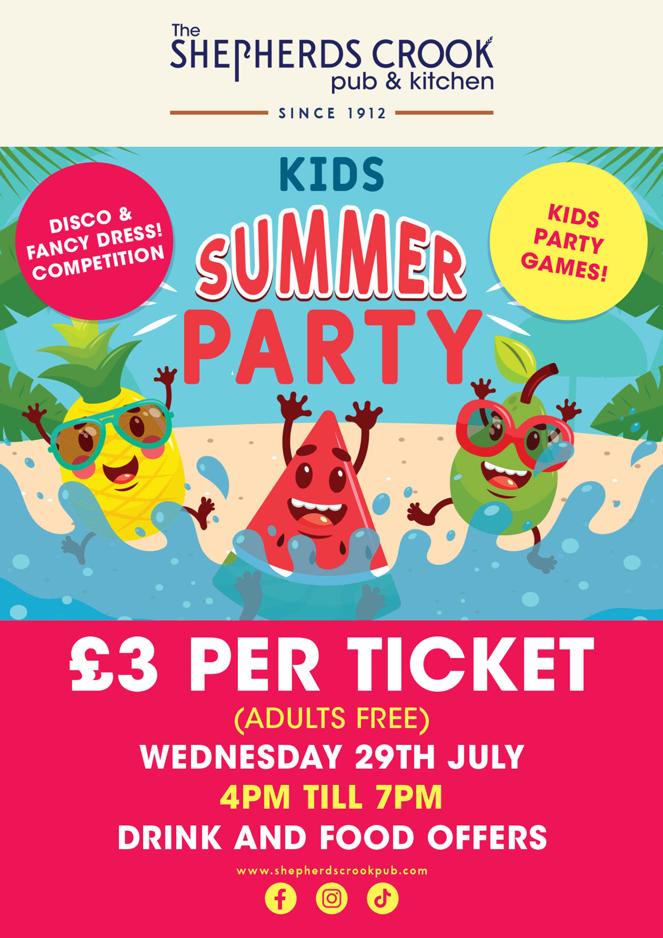 Kids Summer Party - Wednesday 29th July 4pm-7pm